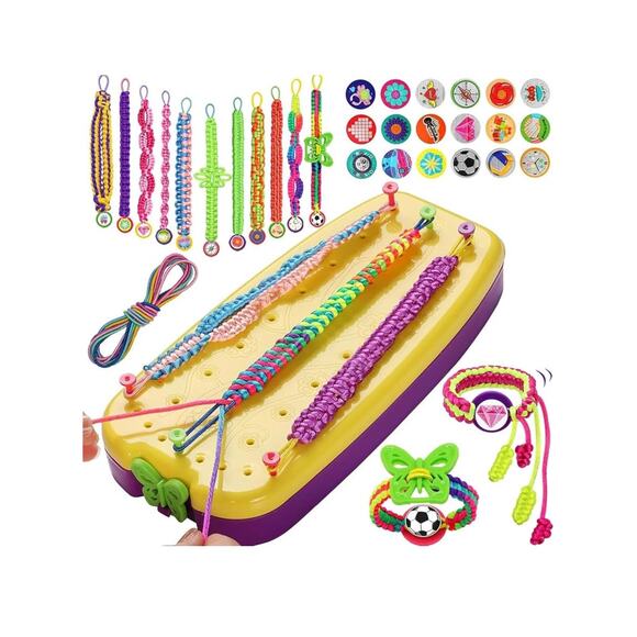 Braiding Friendship Bracelet Kit DIY Jewelry Making Kit for Kids Crafts Set NEW - Picture 5 of 6